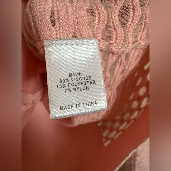 St John Blush Pink Mesh Sleeve Cardigan Resort Collection 2018 XL Button Down - Picture 7 of 9